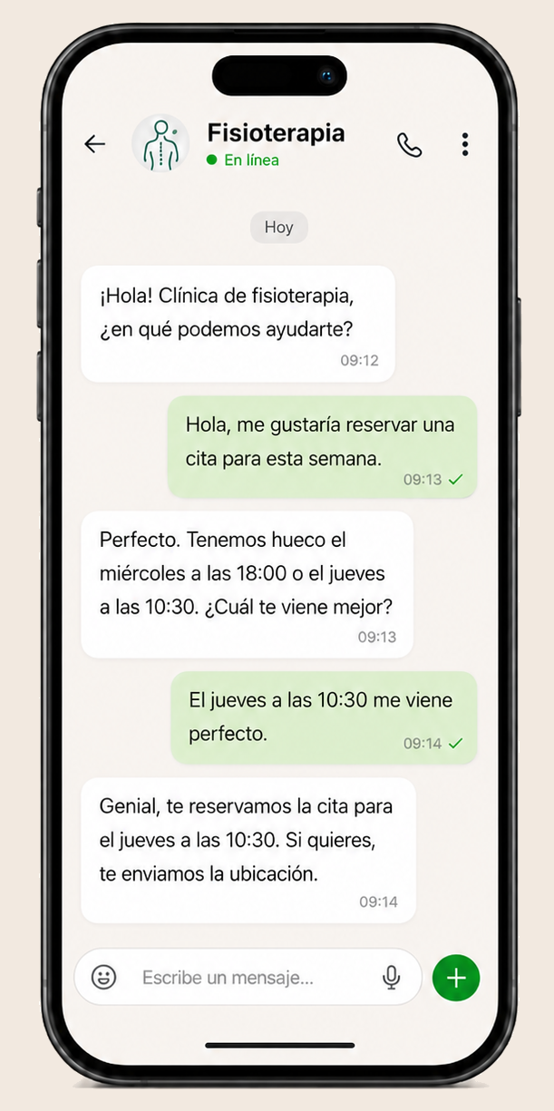 Conversación de WhatsApp gestionada por Citelo